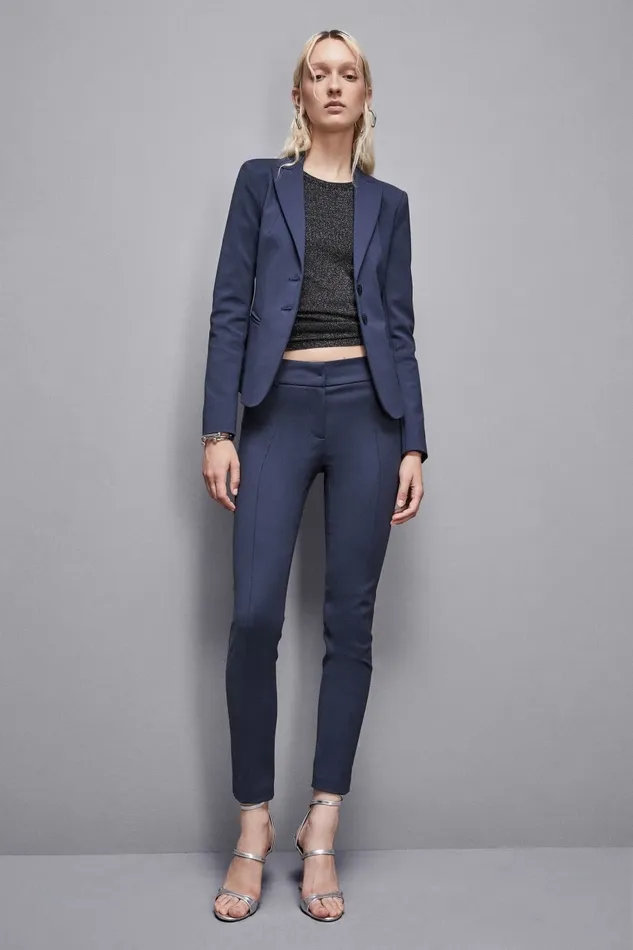 Patrizia Pepe Tailleur Slim Pants Blue 8211 Women