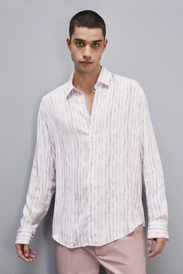 Patrizia Pepe Tops and Shirts Soft Twill Viscose Shirt Blue 8211 Men