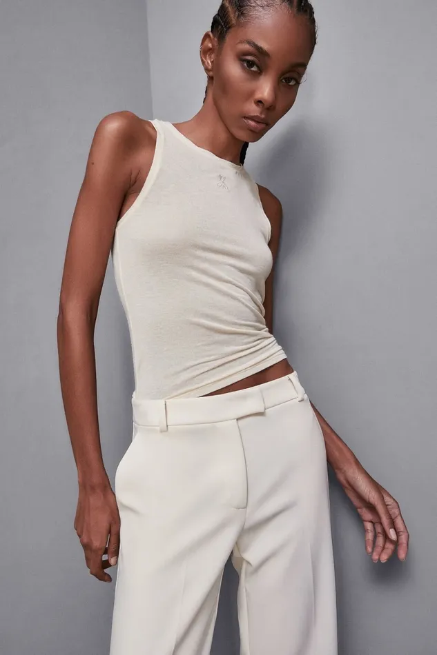 Patrizia Pepe Tops Slim Fit Jersey Tank Top Beige 8211 Women