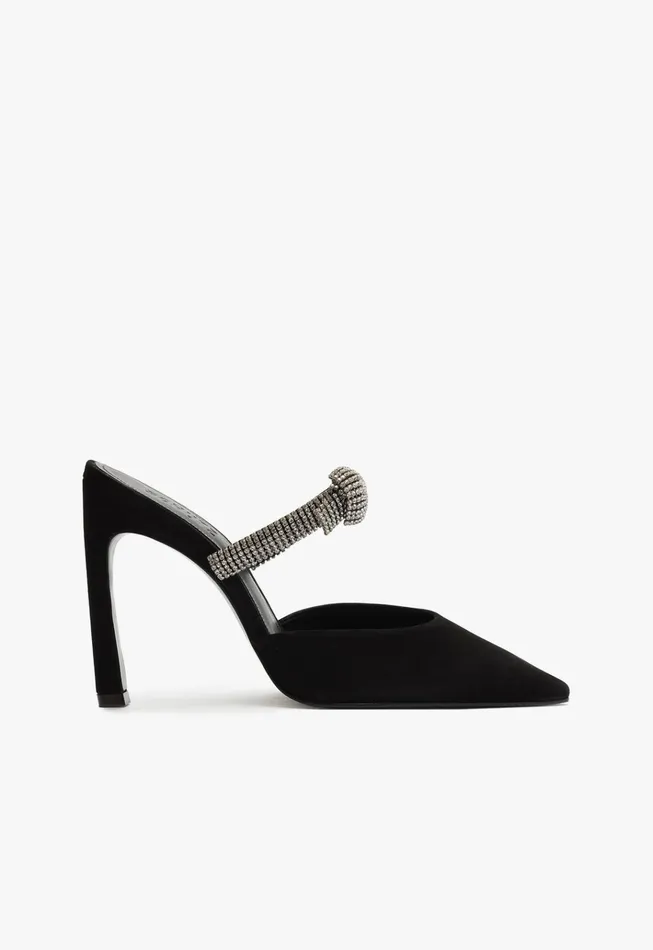Pearl Curve Mule Pump Black Women Schutz Shoes