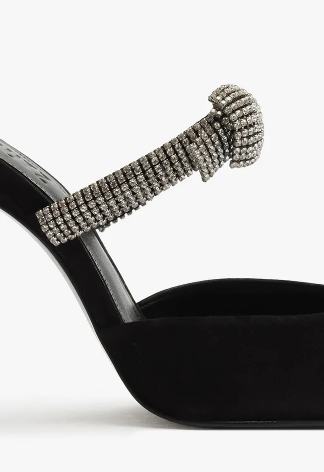 Pearl Curve Mule Pump Black Women Schutz Shoes