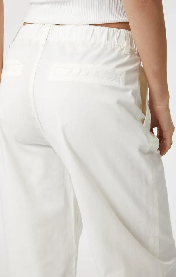 Pera Pleated Wide Leg In OffWhite Light Twill Women Mavi Jeans Pants Pera Pleated Wide Leg In OffWhite Light Twill Women Mavi Jeans Pants