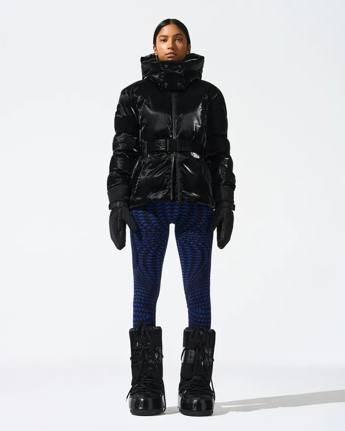 Perfect Moment Candice Down Parka Jacket Black Liquid Women Jackets