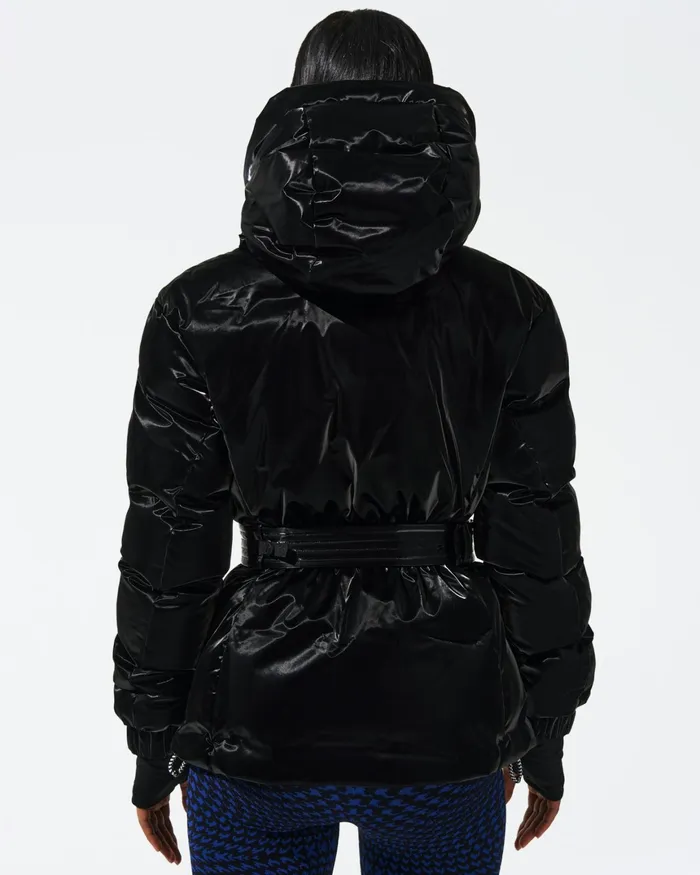 Perfect Moment Candice Down Parka Jacket Black Liquid Women Jackets