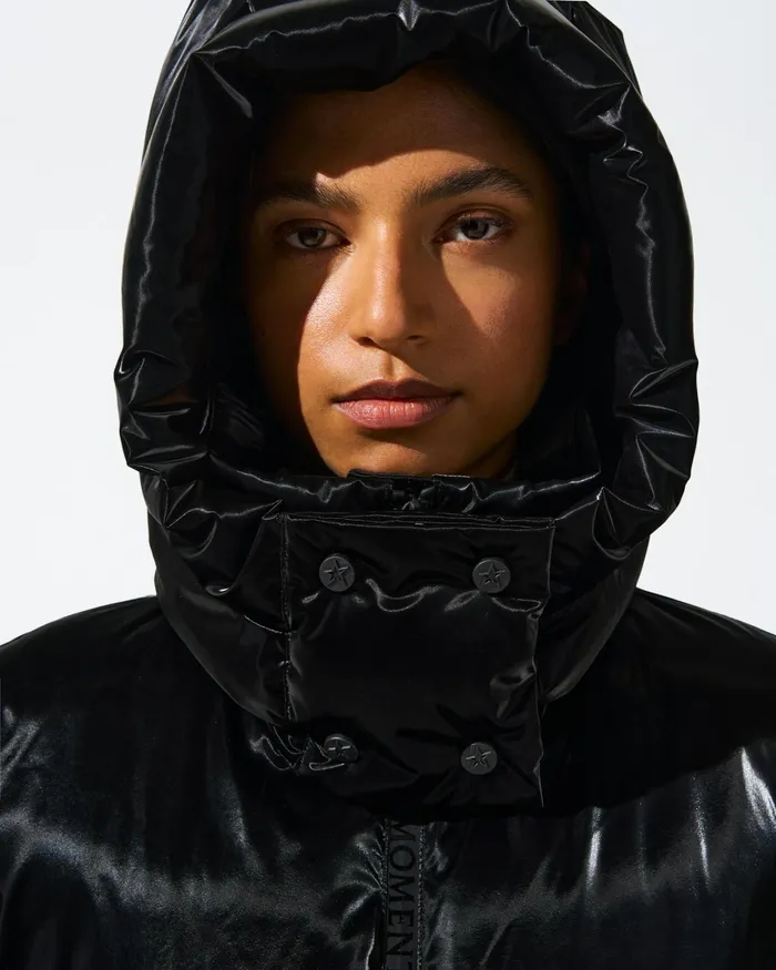 Perfect Moment Candice Down Parka Jacket Black Liquid Women Jackets