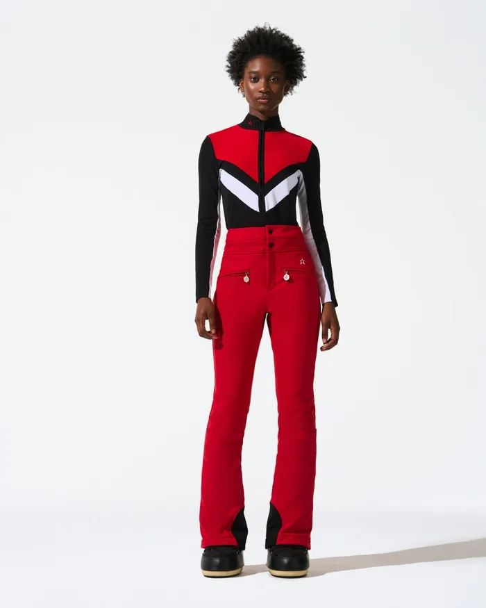 Perfect Moment HighWaist Aurora Flare Ski Pant Red Women Pants