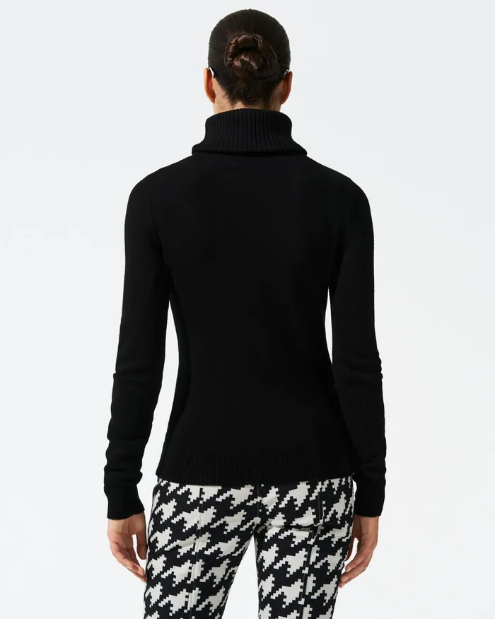 Perfect Moment Powder Merino Wool Sweater Black Women Tops