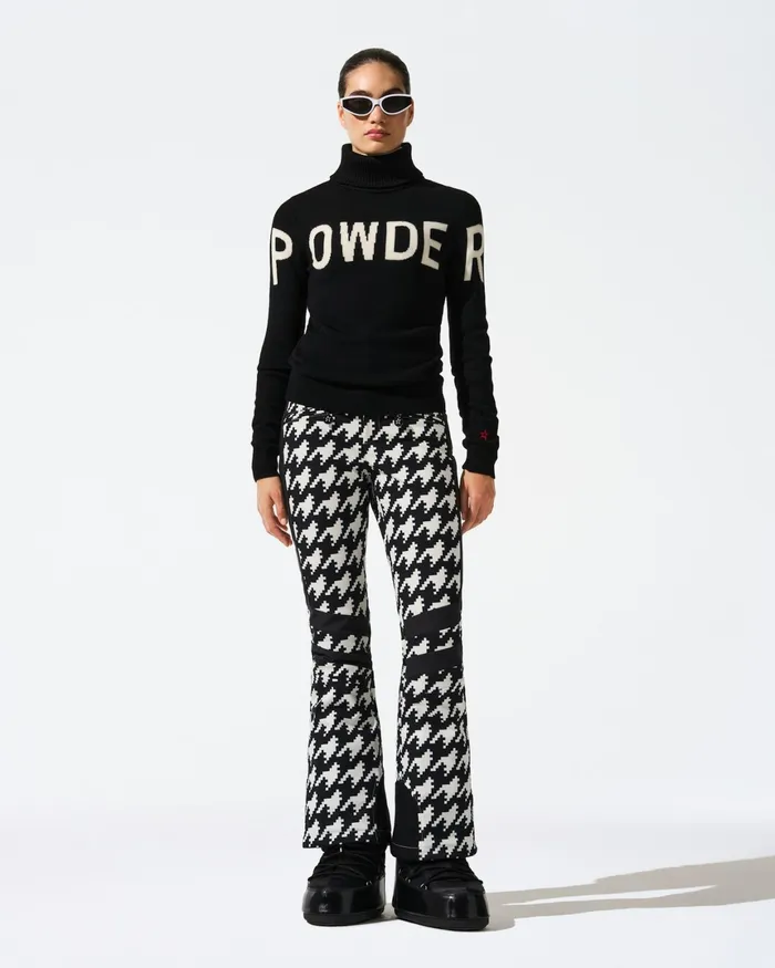 Perfect Moment Powder Merino Wool Sweater Black Women Tops