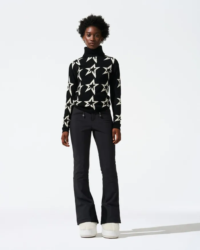 Perfect Moment Star Dust Merino Wool Sweater Black Women Tops