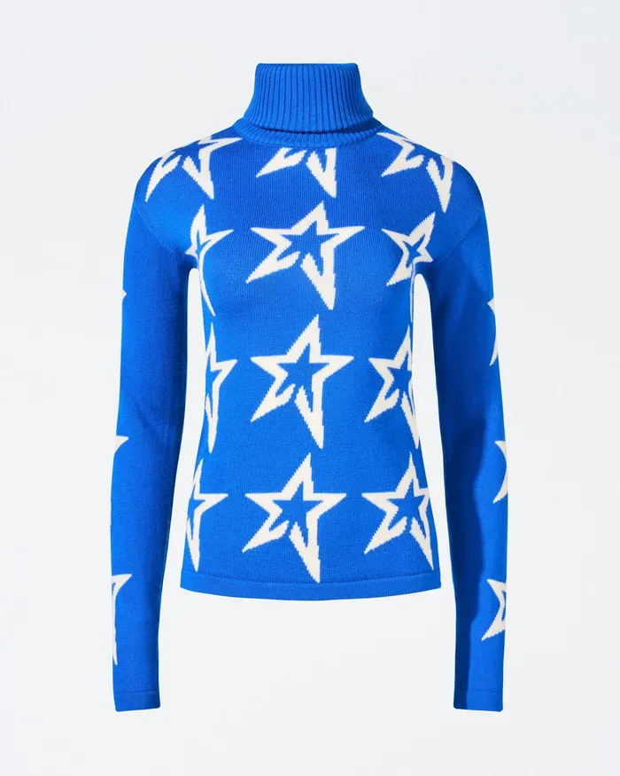 Perfect Moment Star Dust Merino Wool Sweater True Indigo Women Tops