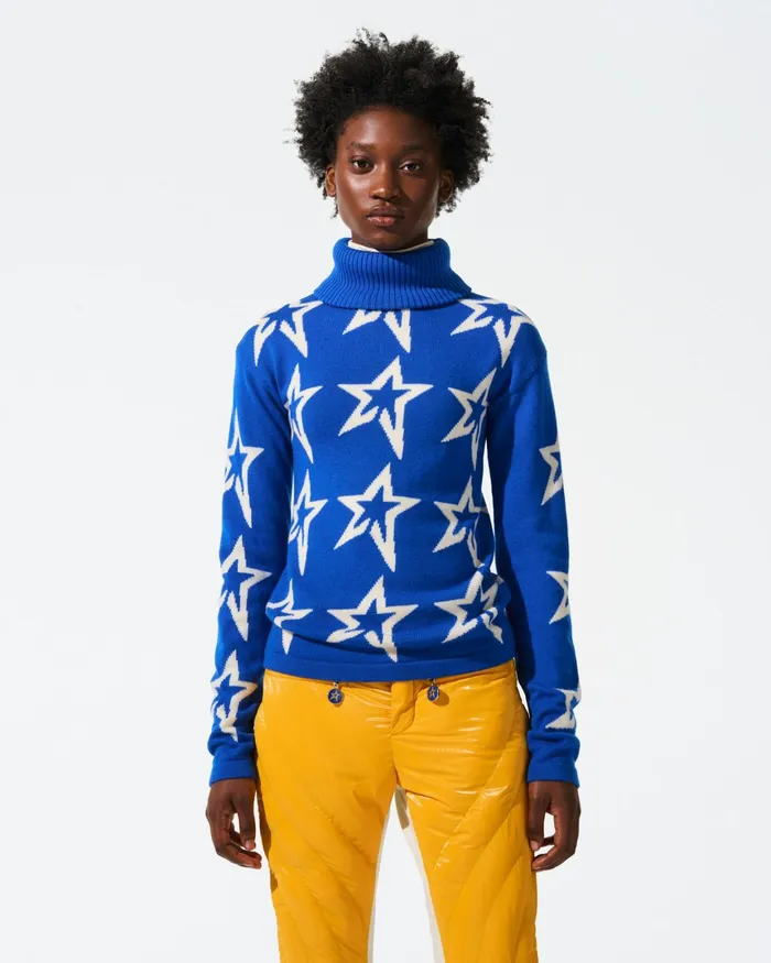 Perfect Moment Star Dust Merino Wool Sweater True Indigo Women Tops