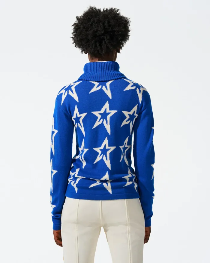 Perfect Moment Star Dust Merino Wool Sweater True Indigo Women Tops