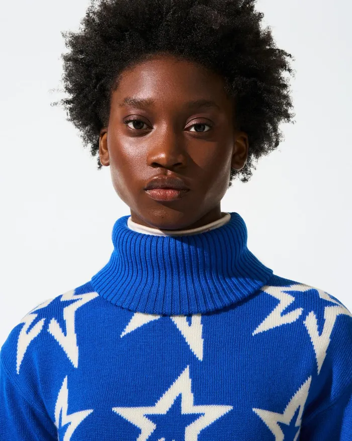 Perfect Moment Star Dust Merino Wool Sweater True Indigo Women Tops