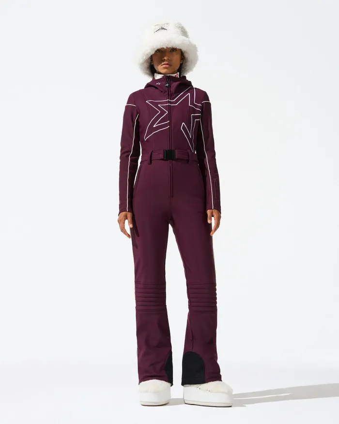 Perfect Moment Star Ski Suit Burgundy Women Ski Suits