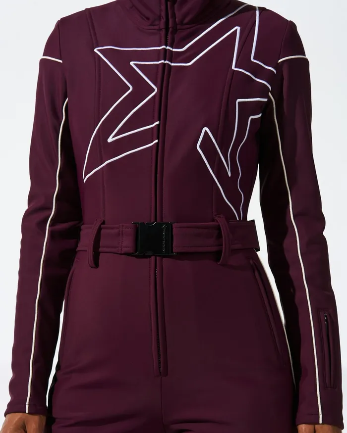 Perfect Moment Star Ski Suit Burgundy Women Ski Suits
