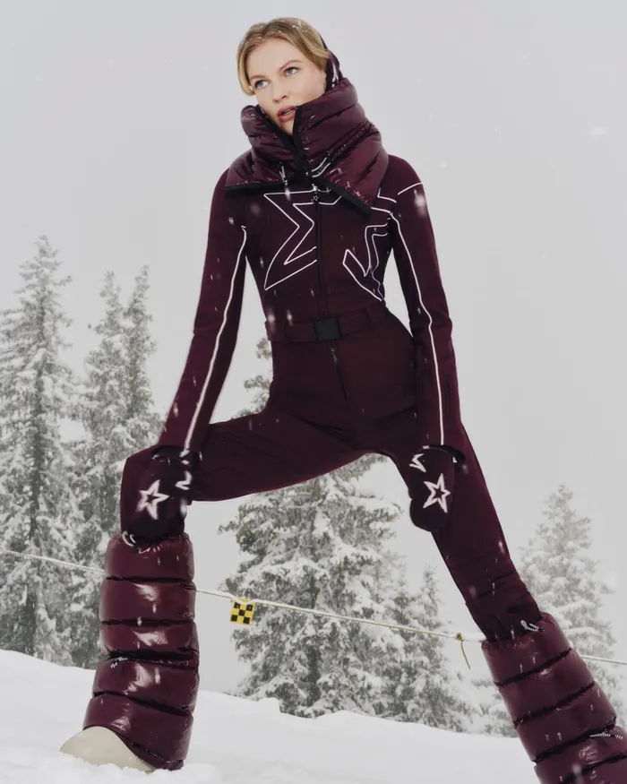 Perfect Moment Star Ski Suit Burgundy Women Ski Suits
