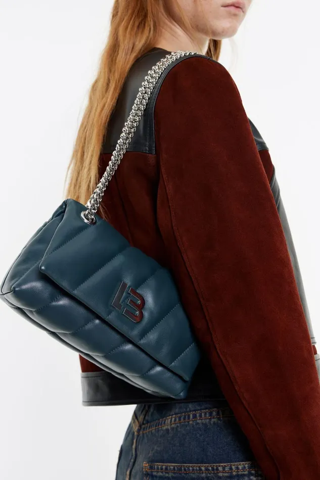 Petit Sac Rabat Cuir Bleuvert Teal Women Bimba Y Lola Crossbody Bags Petit Sac Rabat Cuir Bleuvert Teal Women Bimba Y Lola Crossbody Bags