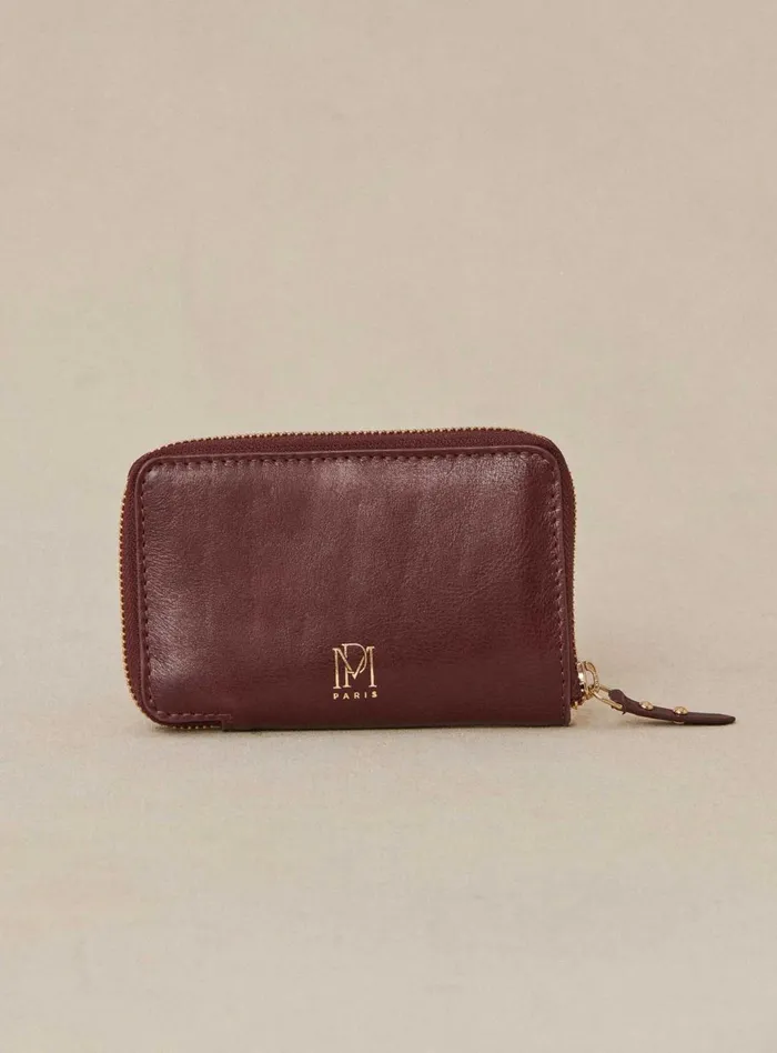 Petite Mendigote Little Leather Shop Fw24 Porte Carte Edouard Cuir Bordeaux 8211 Women