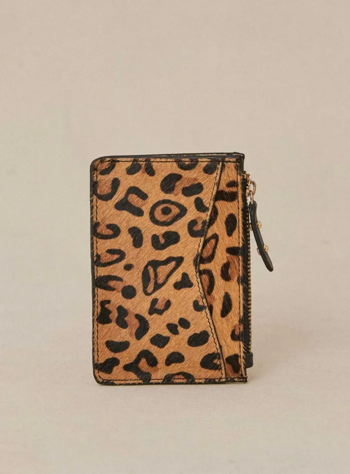 Petite Mendigote Little Leather Shop Fw24 Porte Carte Elmo Pony Leopard 8211 Women