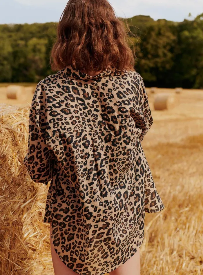 Petite Mendigote Tops Blouses Ss24 Top Tomy Fauve Leopard 8211 Women