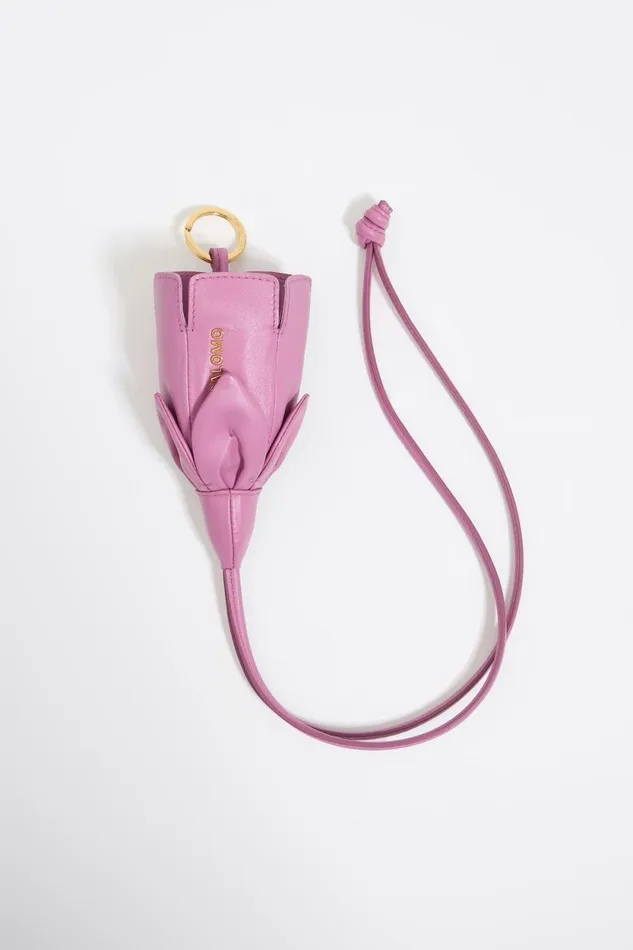 Pink Leather Key Ring Charm Pink Women Bimba Y Lola Key Rings