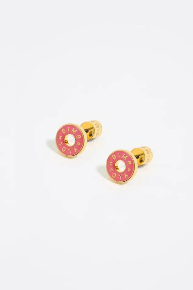 Pink Logo Gold Earrings Pink Women Bimba Y Lola Jewelry Pink Logo Gold Earrings Pink Women Bimba Y Lola Jewelry