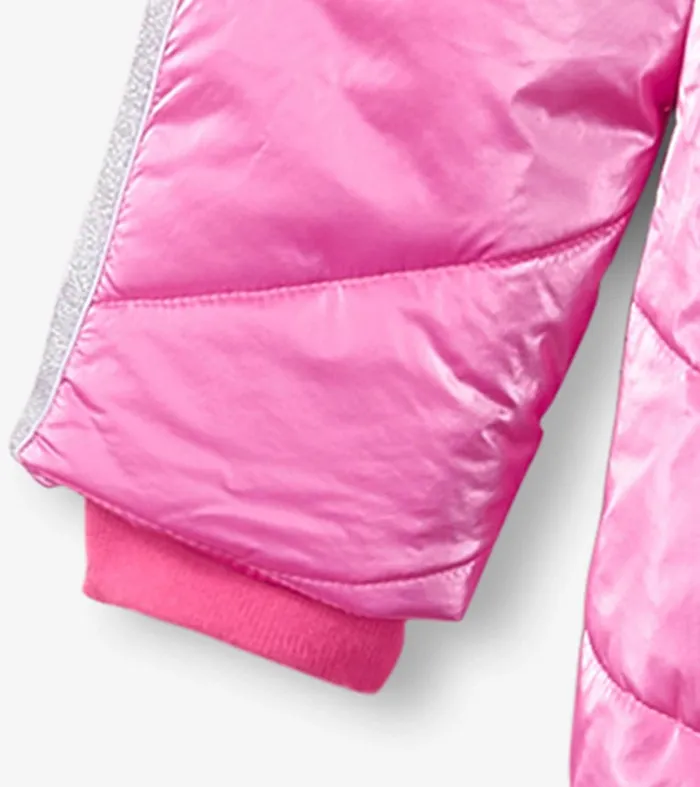 Pink Star Kids Puffer Jacket Hatley