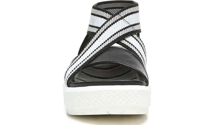 Platform Women Franco Sarto Franco Niko Platform Sandal Black Grey Leather