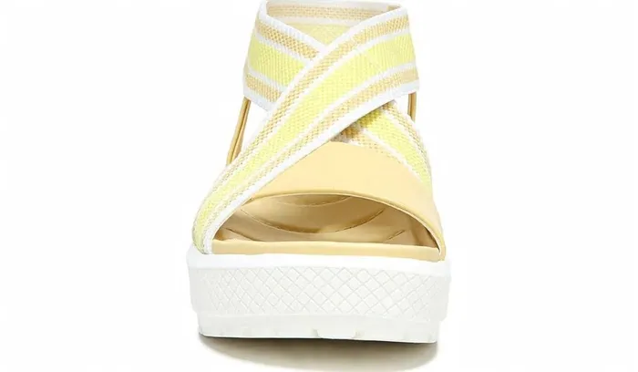Platform Women Franco Sarto Franco Niko Platform Sandal Light Yellow Leather