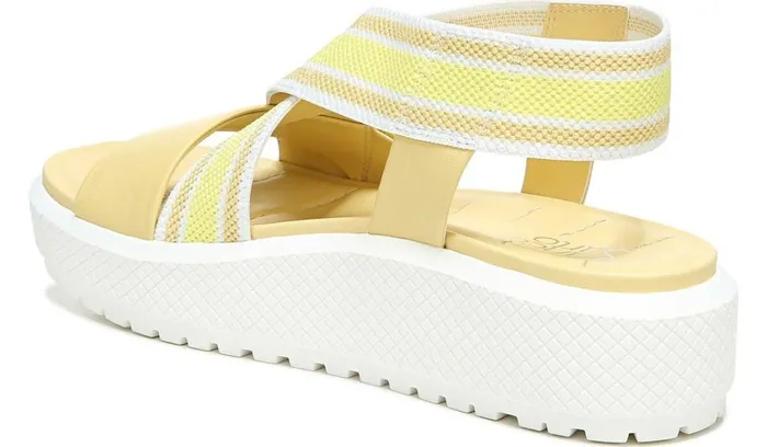 Platform Women Franco Sarto Franco Niko Platform Sandal Light Yellow Leather