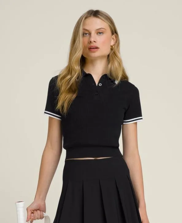Polos Women Wilson Shrunken Essex Polo Black