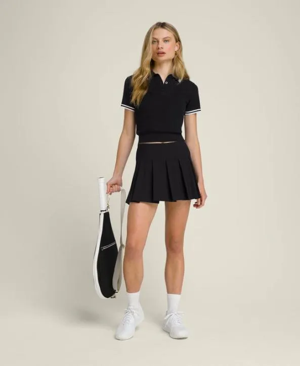 Polos Women Wilson Shrunken Essex Polo Black Polos Women Wilson Shrunken Essex Polo Black