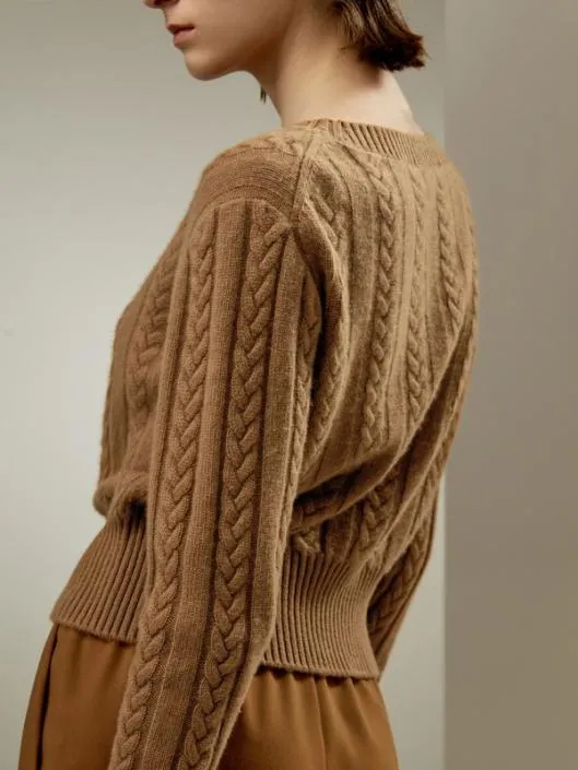 Pure Cashmere Drop Shoulder Crew Neck Sweater Women Lilysilk Knitwear