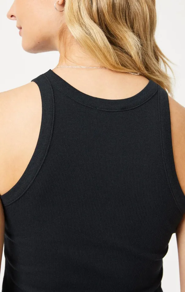 Racer Back Tank Top In Black Women Mavi Jeans Tops and TShirts Racer Back Tank Top In Black Women Mavi Jeans Tops and TShirts