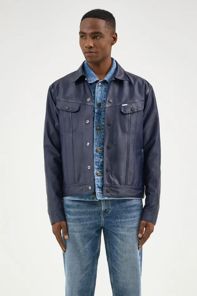 Raincoats Men Stutterheim Lee X STUTTERHEIM Storm Rider Jacket Aviator Navy