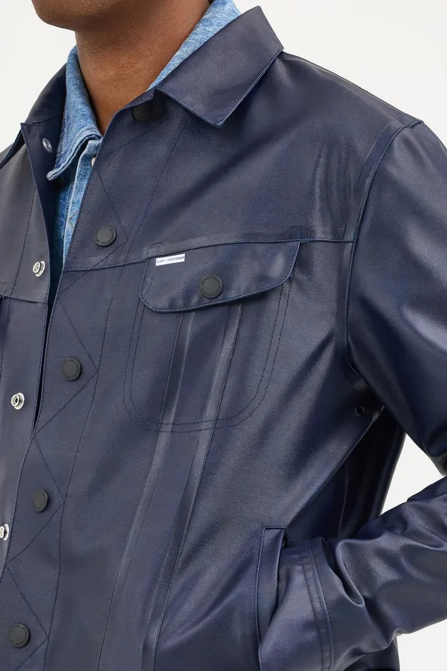 Raincoats Men Stutterheim Lee X STUTTERHEIM Storm Rider Jacket Aviator Navy