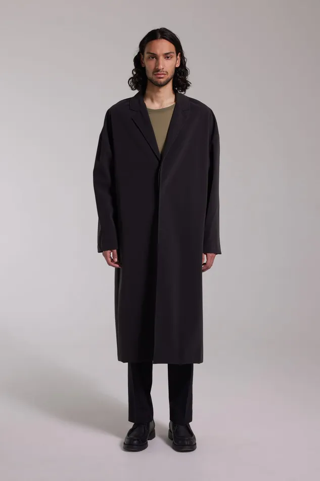 Raincoats Men Stutterheim Rydberg Long Matte Raincoat Black