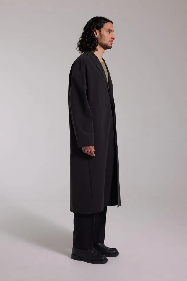 Raincoats Men Stutterheim Rydberg Long Matte Raincoat Black