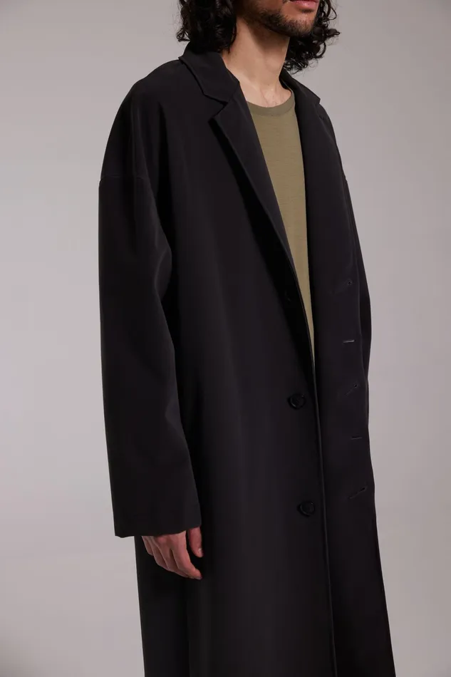 Raincoats Men Stutterheim Rydberg Long Matte Raincoat Black