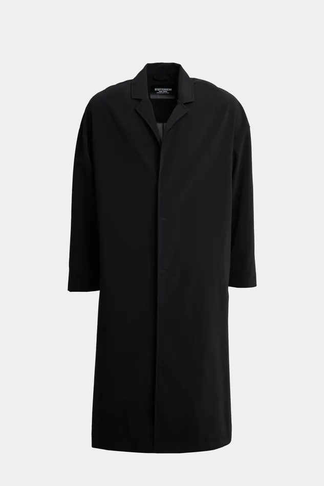 Raincoats Men Stutterheim Rydberg Long Matte Raincoat Black