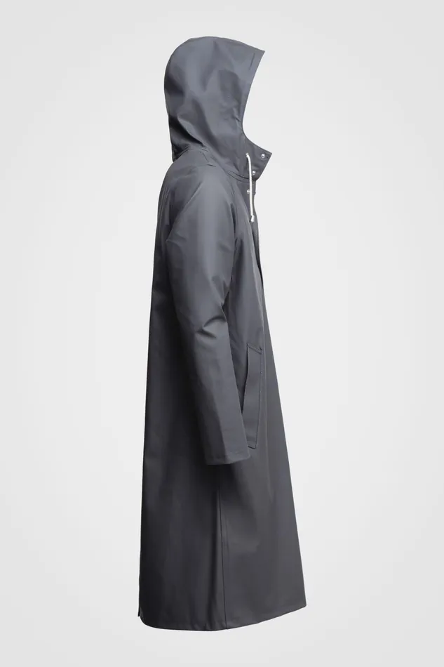 Raincoats Men Stutterheim Stockholm Long Raincoat Charcoal