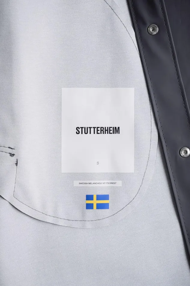Raincoats Men Stutterheim Stockholm Long Raincoat Charcoal