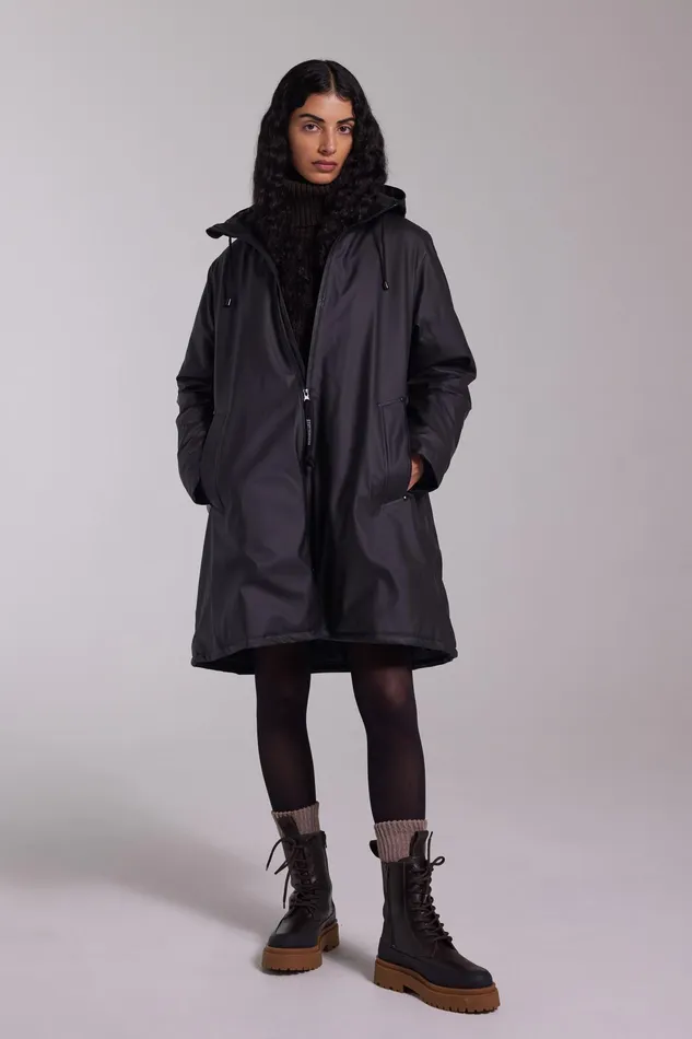 Raincoats Women Stutterheim Mosebacke Winter Jacket Black