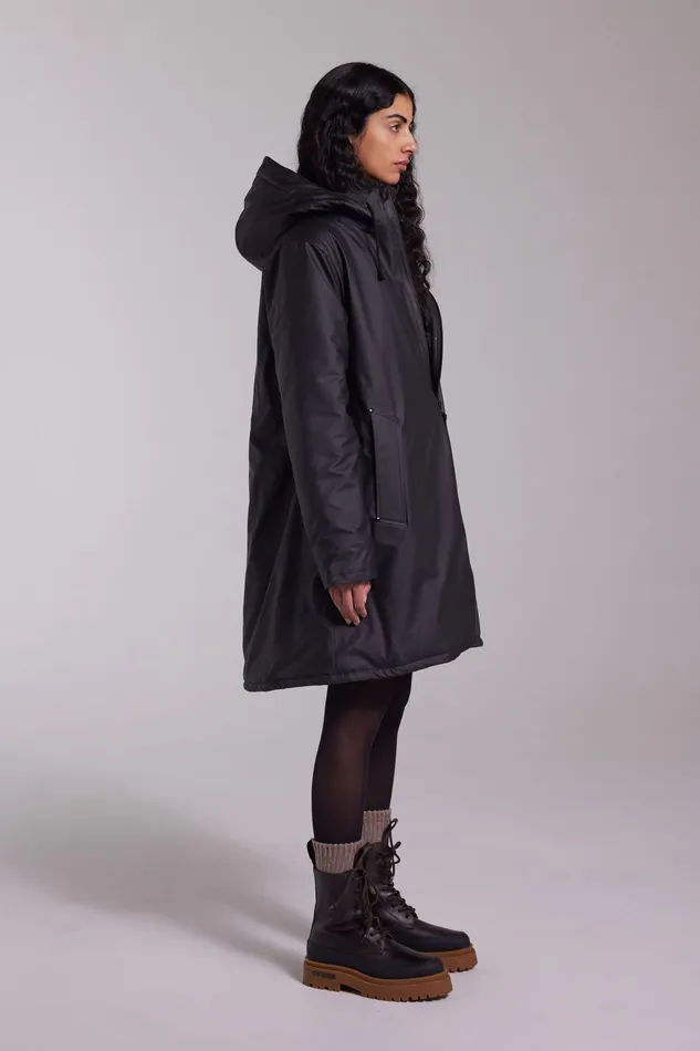 Raincoats Women Stutterheim Mosebacke Winter Jacket Black