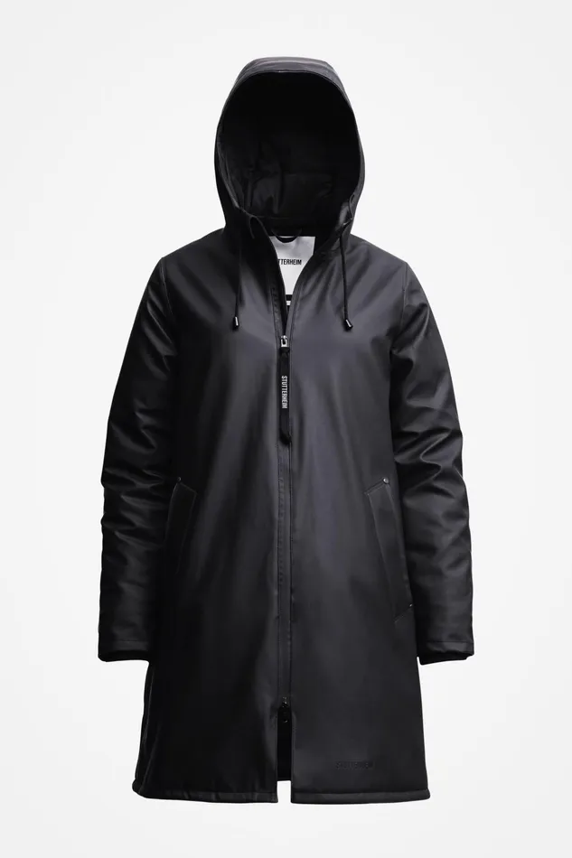 Raincoats Women Stutterheim Mosebacke Winter Jacket Black