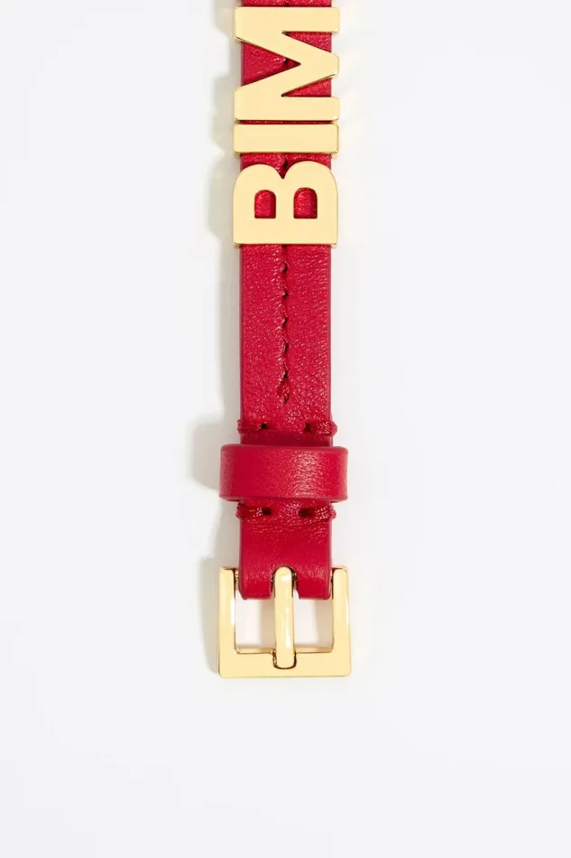 Red Leather Logo Bracelet Red Women Bimba Y Lola Jewelry Red Leather Logo Bracelet Red Women Bimba Y Lola Jewelry