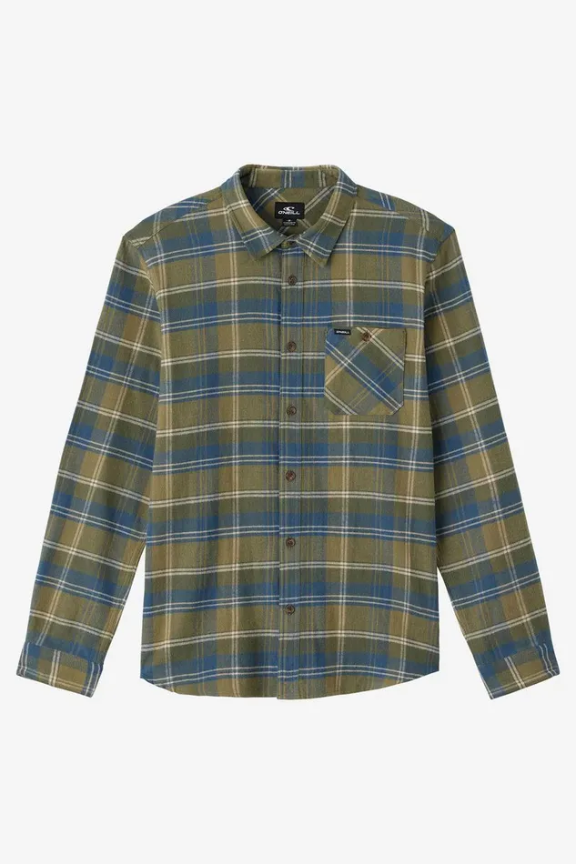 REDMOND PLAID STANDARD FIT LONG SLEEVE SHIRT Deep Lichen Green Men O039NEILL Clothing REDMOND PLAID STANDARD FIT LONG SLEEVE SHIRT Deep Lichen Green Men O039NEILL Clothing