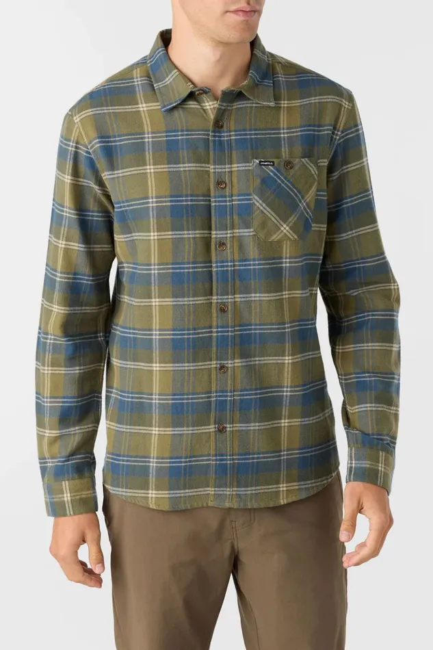 REDMOND PLAID STANDARD FIT LONG SLEEVE SHIRT Deep Lichen Green Men O039NEILL Clothing