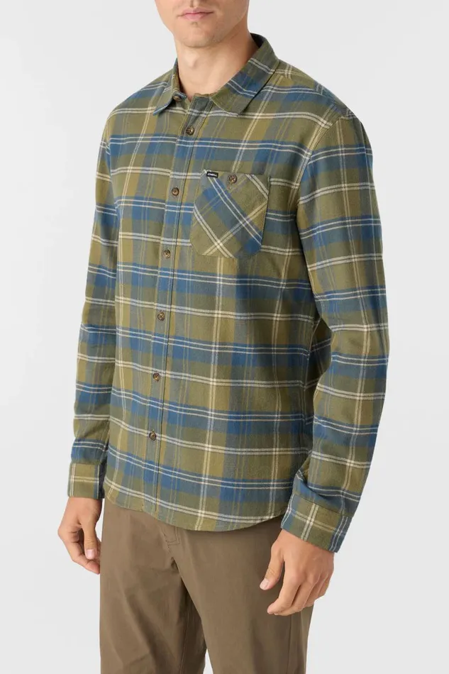 REDMOND PLAID STANDARD FIT LONG SLEEVE SHIRT Deep Lichen Green Men O039NEILL Clothing