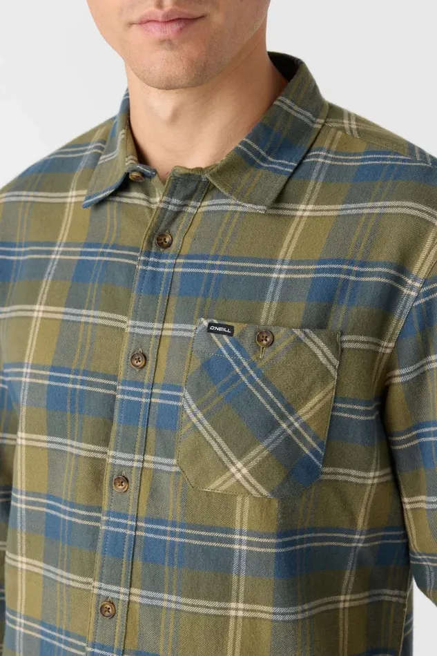 REDMOND PLAID STANDARD FIT LONG SLEEVE SHIRT Deep Lichen Green Men O039NEILL Clothing